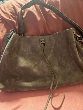 Rebecca Minkoff Taupe Suede Shoulder Bag